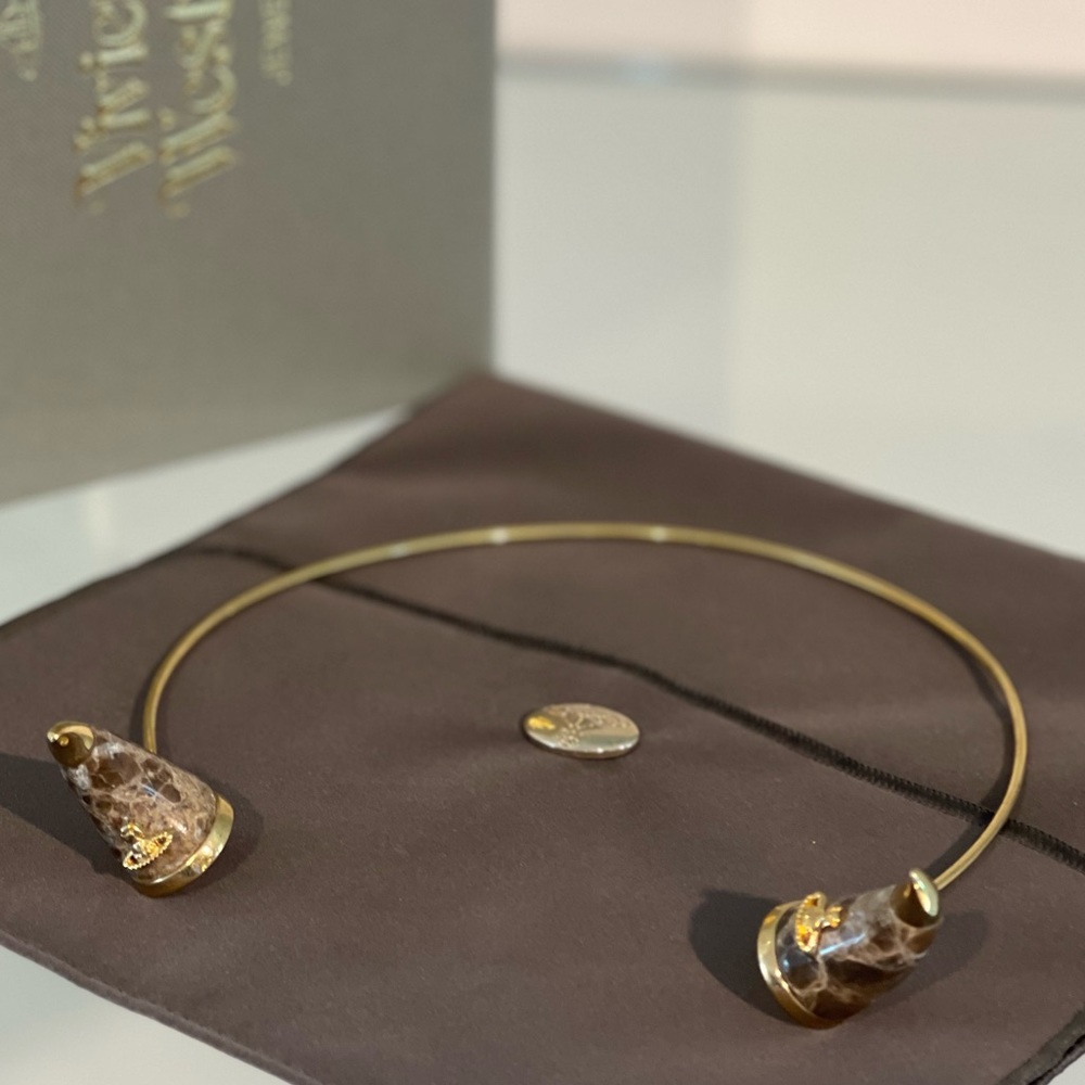 Vivienne Westwood Iconic Rare 2014 Horn Tiara Marble … Gem